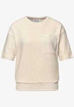 Shirt met korte mouwen en gestructureerde strepen