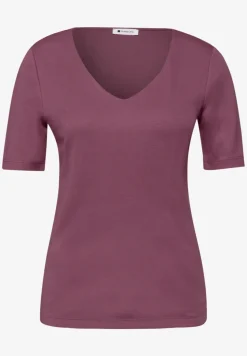 Shirt met korte mouwen en hartvormige halslijn