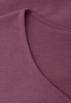 Shirt met korte mouwen en hartvormige halslijn