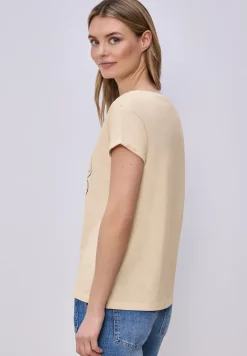 Shirt met korte mouwen en bloemen Artwork