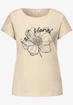 Shirt met korte mouwen en bloemen Artwork