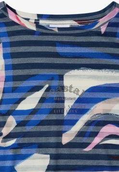 Shirt met korte mouwen en burn-out strepen
