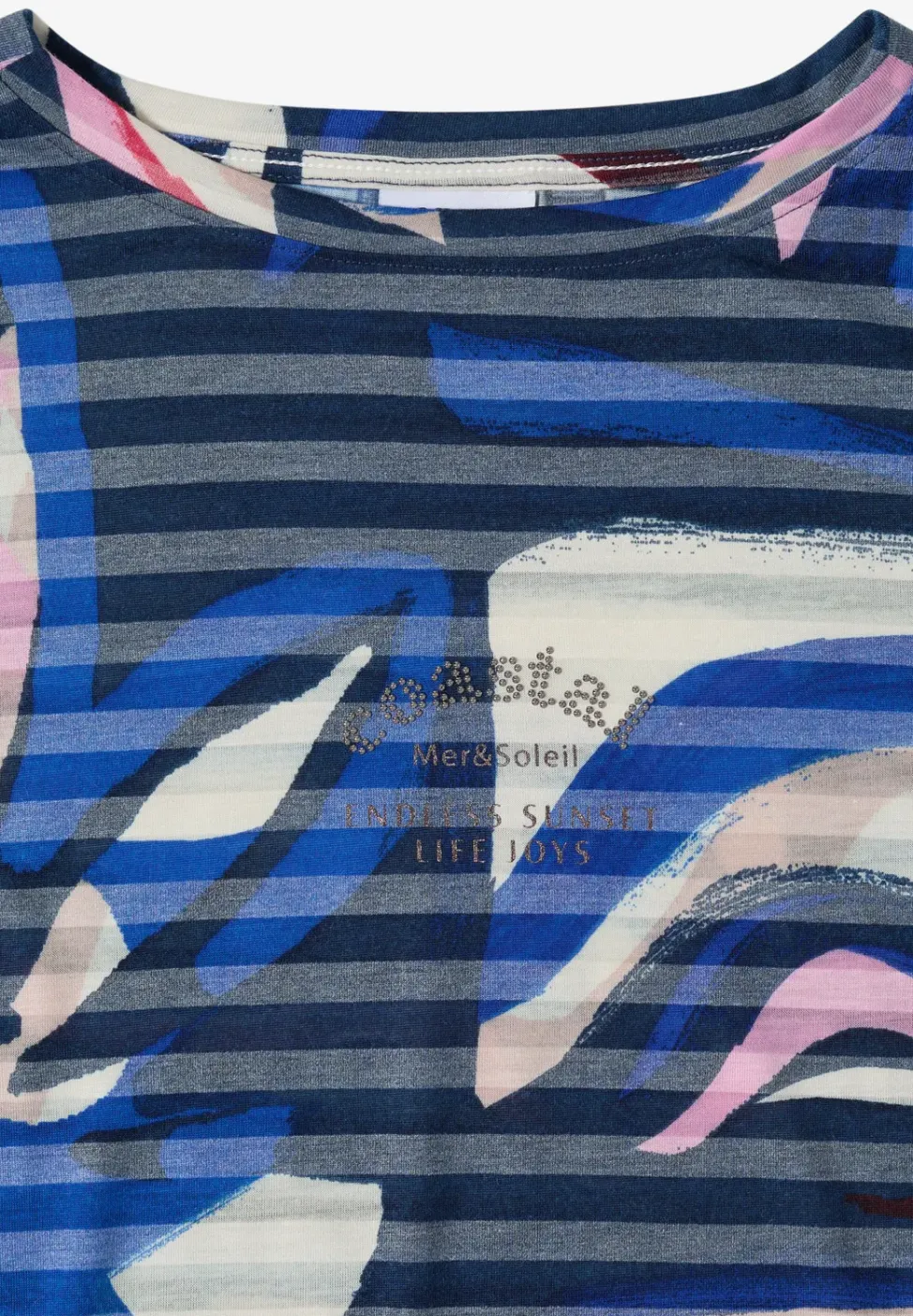 Shirt met korte mouwen en burn-out strepen