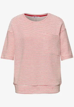Shirt met korte mouwen en gestructureerde strepen