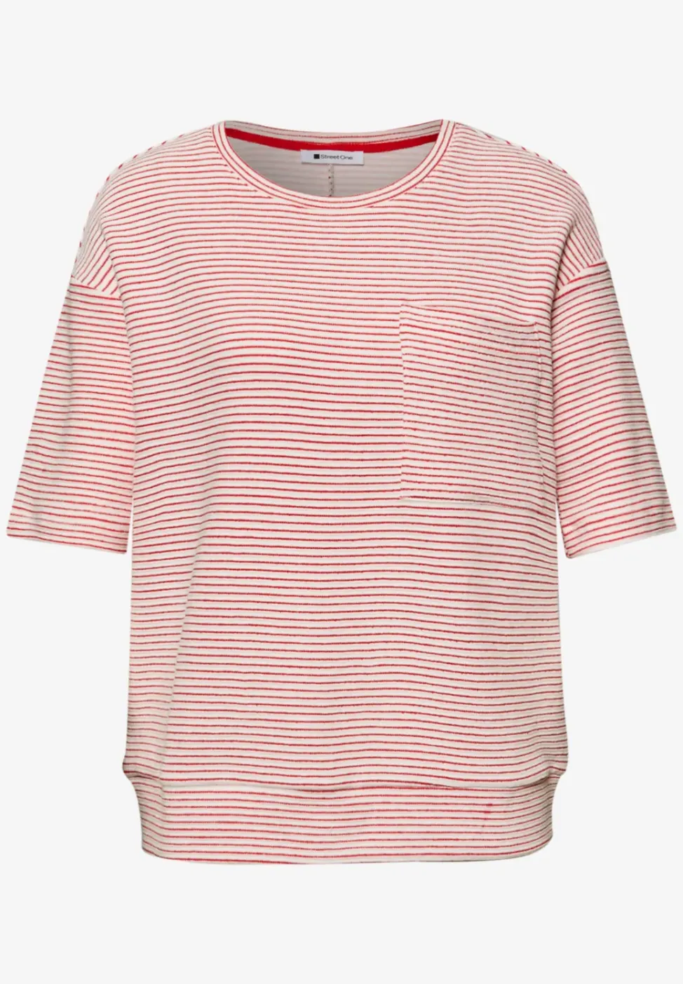 Shirt met korte mouwen en gestructureerde strepen