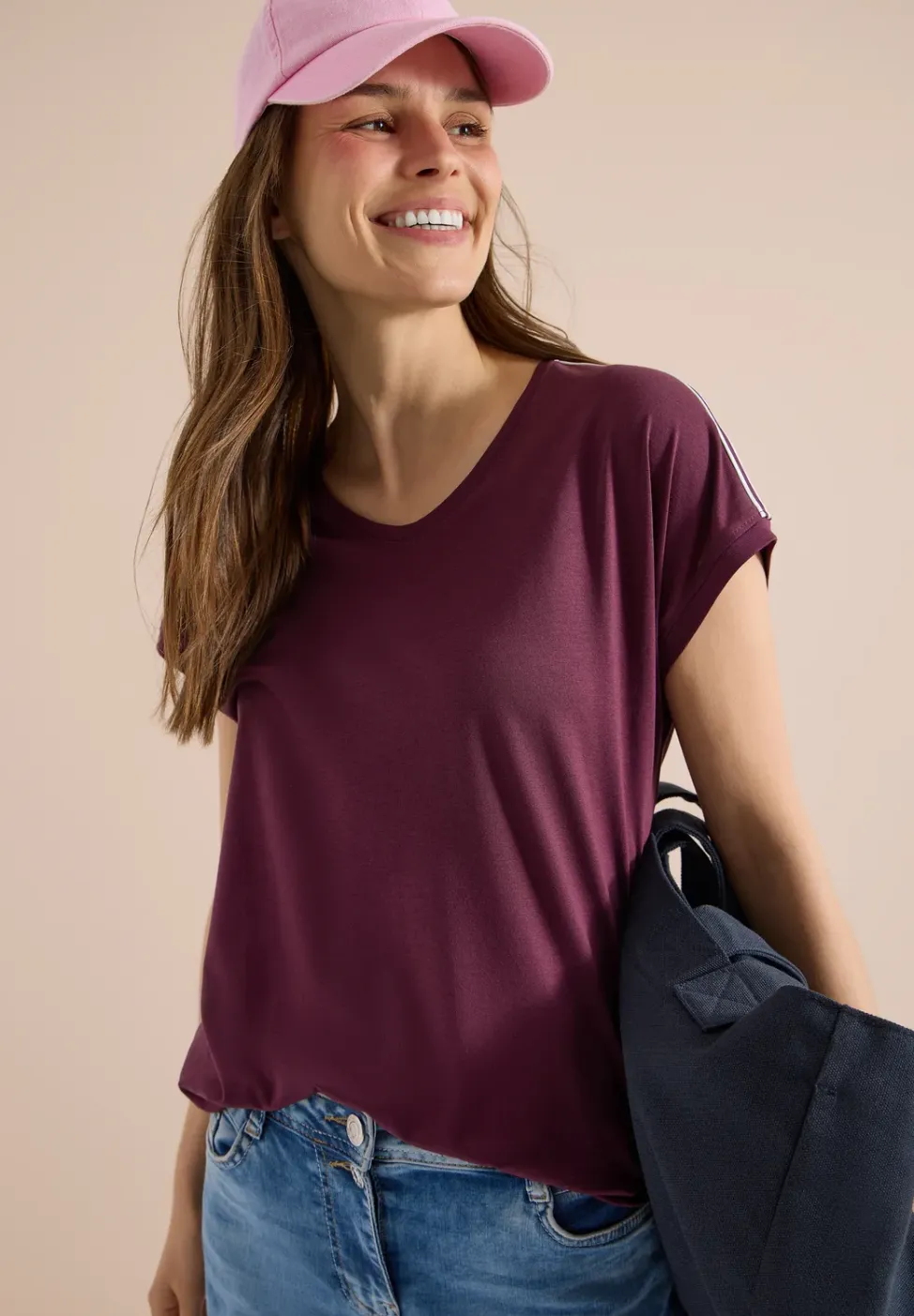 Shirt met korte mouwen en banddetail