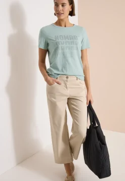 Shirt met korte mouwen in burnout-look