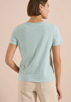Shirt met korte mouwen in burnout-look