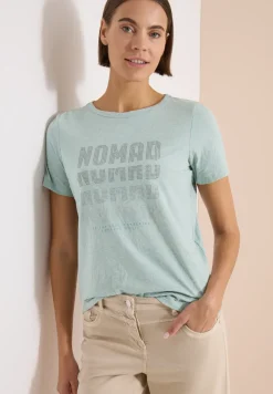 Shirt met korte mouwen in burnout-look