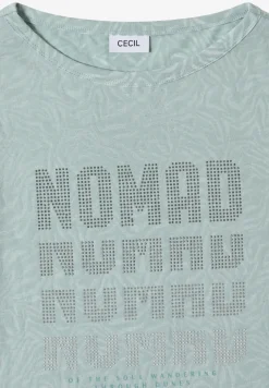 Shirt met korte mouwen in burnout-look
