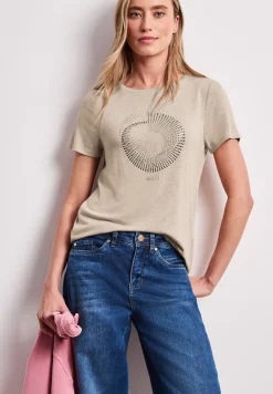 Shirt met korte mouwen, ronde hals en print