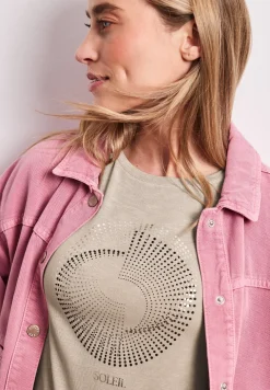 Shirt met korte mouwen, ronde hals en print