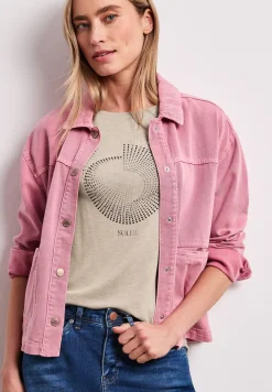 Shirt met korte mouwen, ronde hals en print