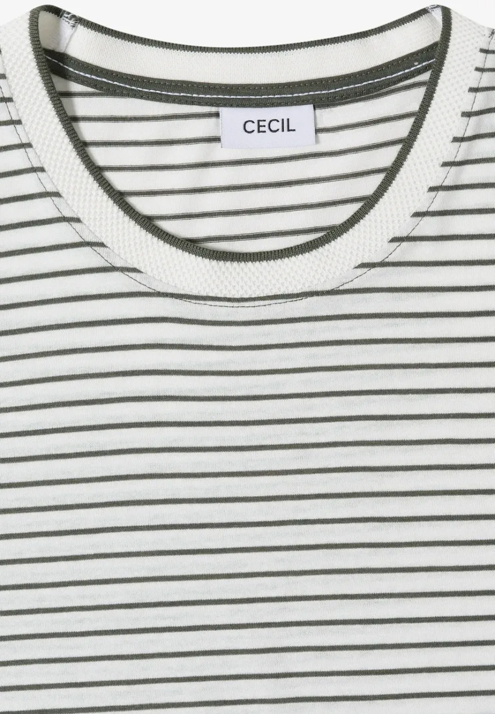 Shirt met korte mouwen, ronde hals en strepen