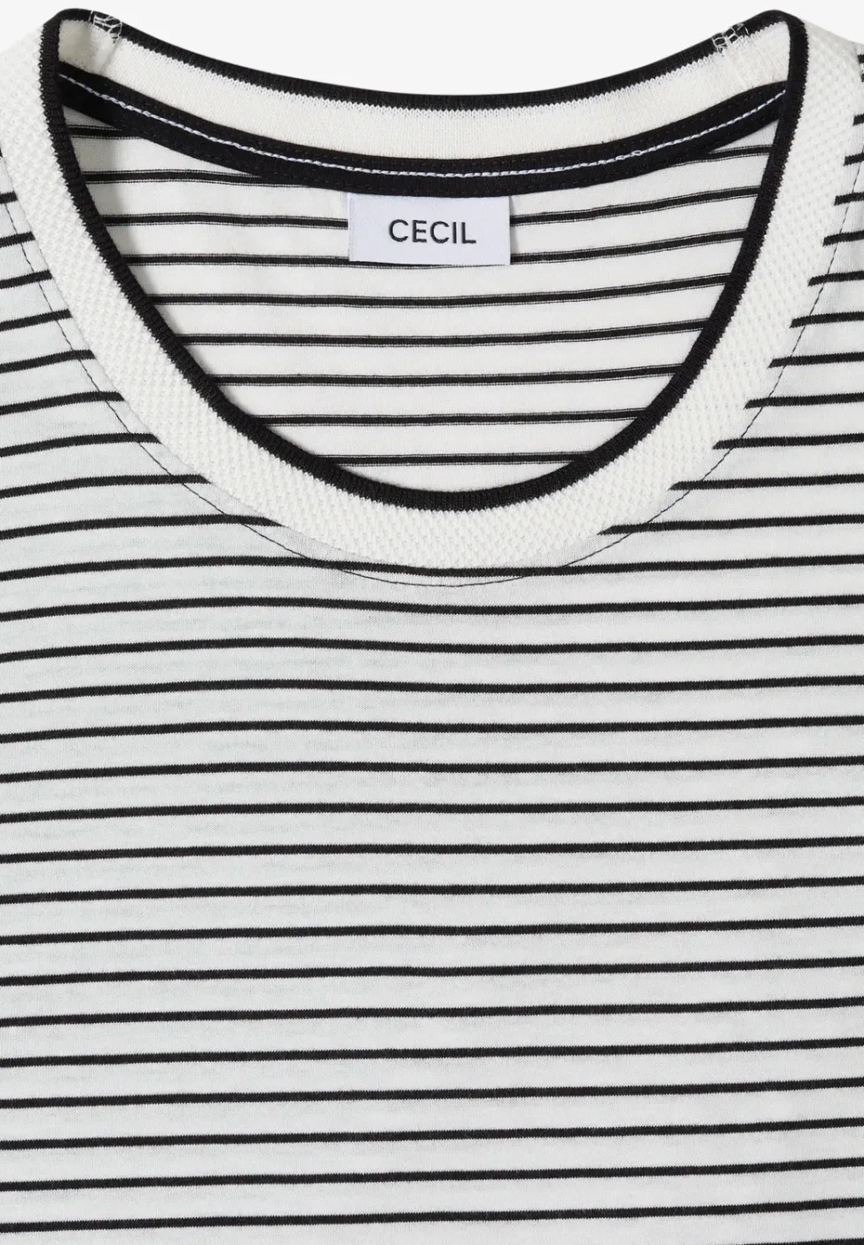 Shirt met korte mouwen, ronde hals en strepen