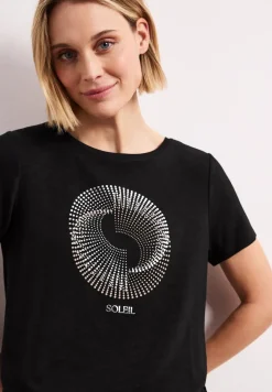 Shirt met korte mouwen, ronde hals en print