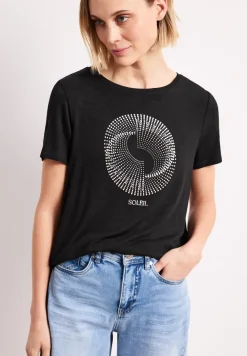 Shirt met korte mouwen, ronde hals en print