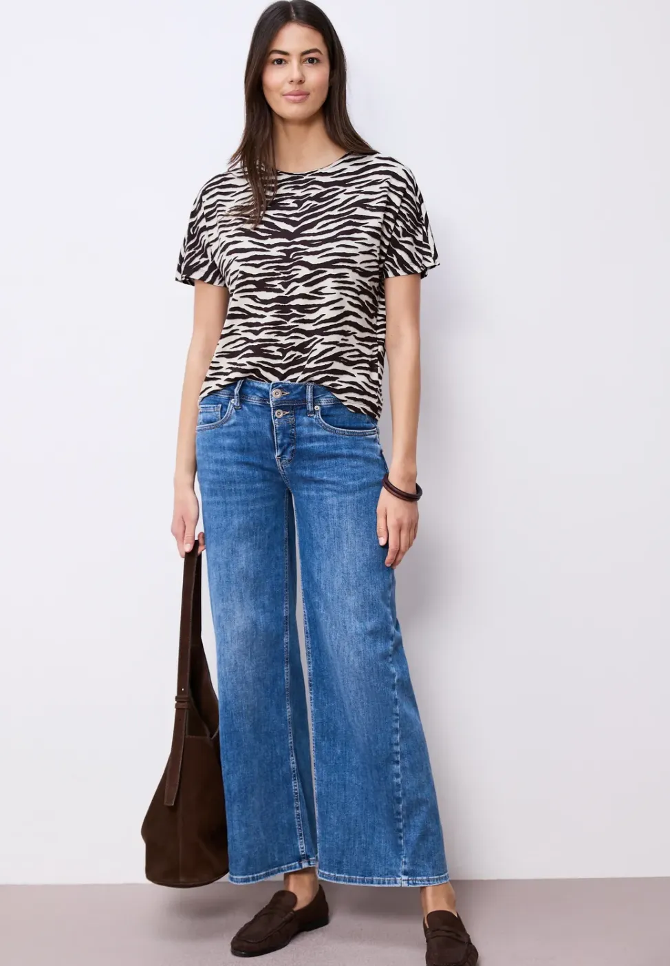 Shirt met korte mouwen, ronde hals en print