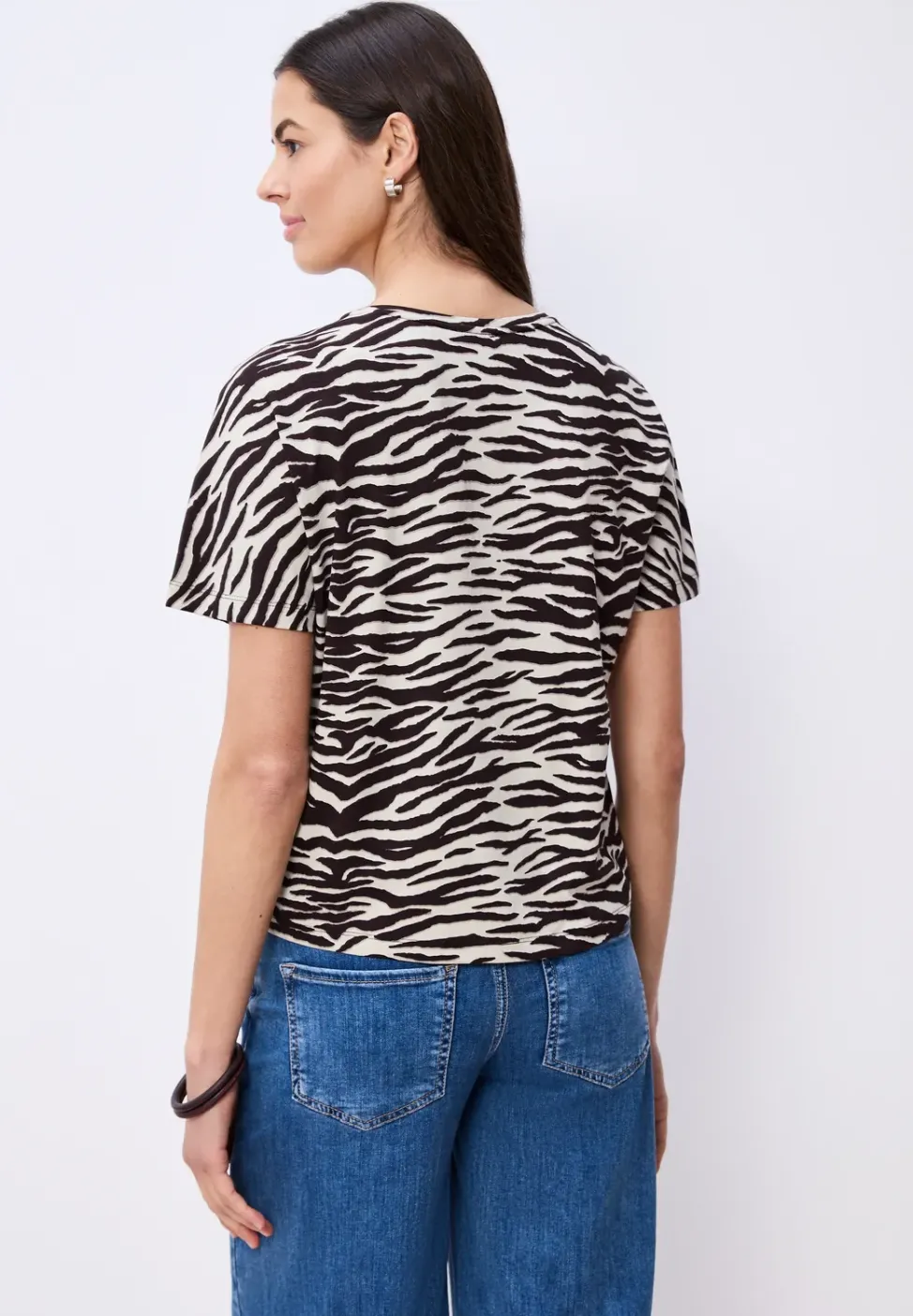 Shirt met korte mouwen, ronde hals en print