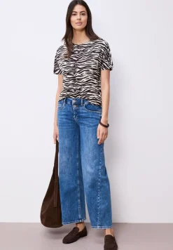 Shirt met korte mouwen, ronde hals en print
