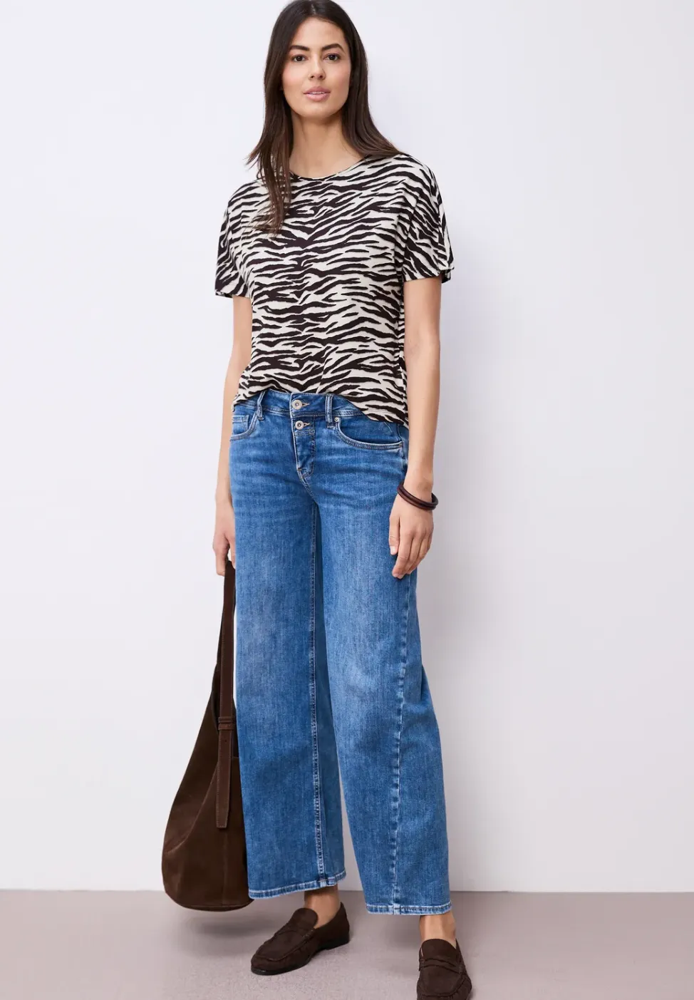Shirt met korte mouwen, ronde hals en print