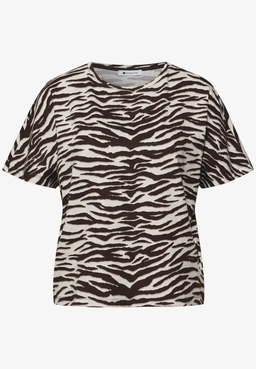 Shirt met korte mouwen, ronde hals en print