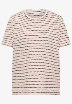 Shirt met korte mouwen, ronde hals en structuur