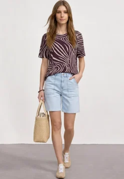 Shirt met korte mouwen, ronde hals en print