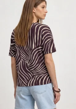 Shirt met korte mouwen, ronde hals en print