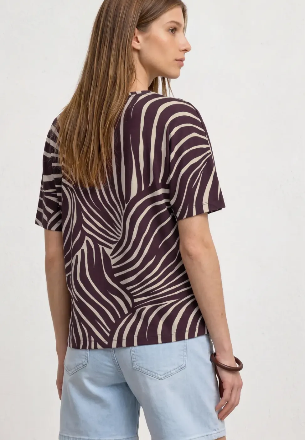 Shirt met korte mouwen, ronde hals en print