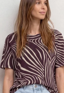 Shirt met korte mouwen, ronde hals en print