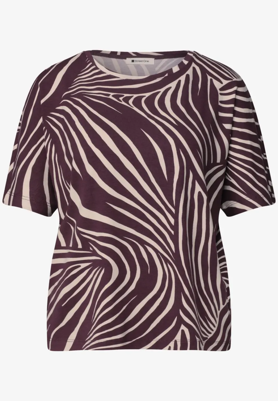 Shirt met korte mouwen, ronde hals en print