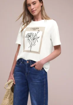 Shirt met korte mouwen, ronde hals en print