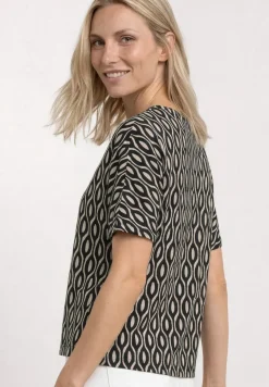 Shirt met korte mouwen, ronde hals en print