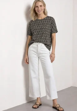 Shirt met korte mouwen, ronde hals en print