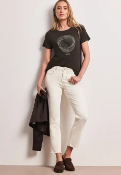 Shirt met korte mouwen, ronde hals en print