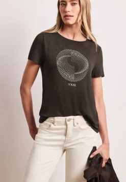 Shirt met korte mouwen, ronde hals en print
