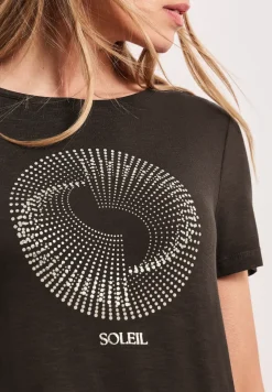 Shirt met korte mouwen, ronde hals en print
