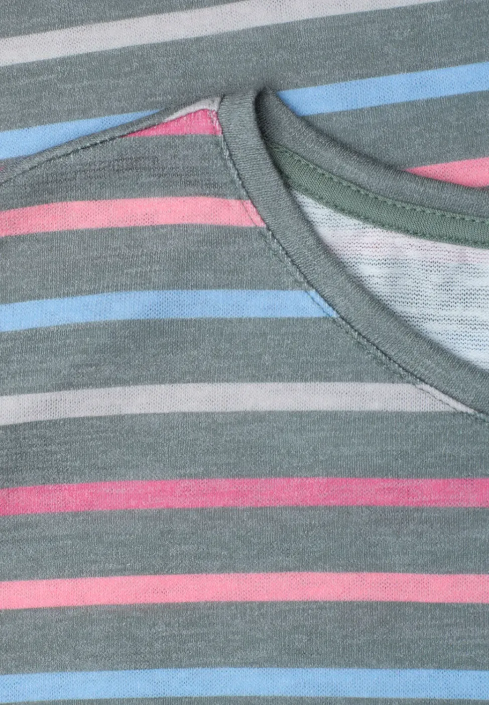Shirt met korte mouwen, ronde hals en strepen