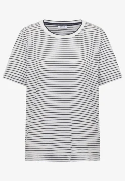 Shirt met korte mouwen, ronde hals en strepen
