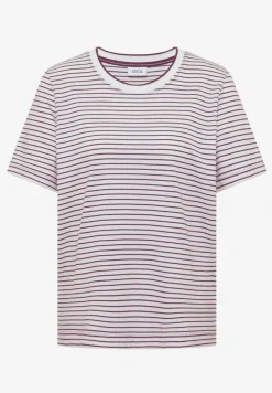 Shirt met korte mouwen, ronde hals en strepen