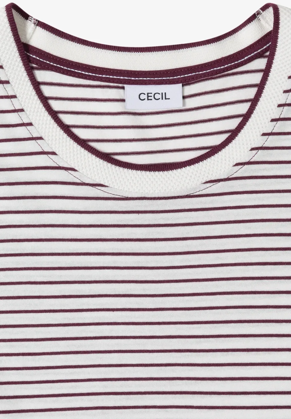 Shirt met korte mouwen, ronde hals en strepen