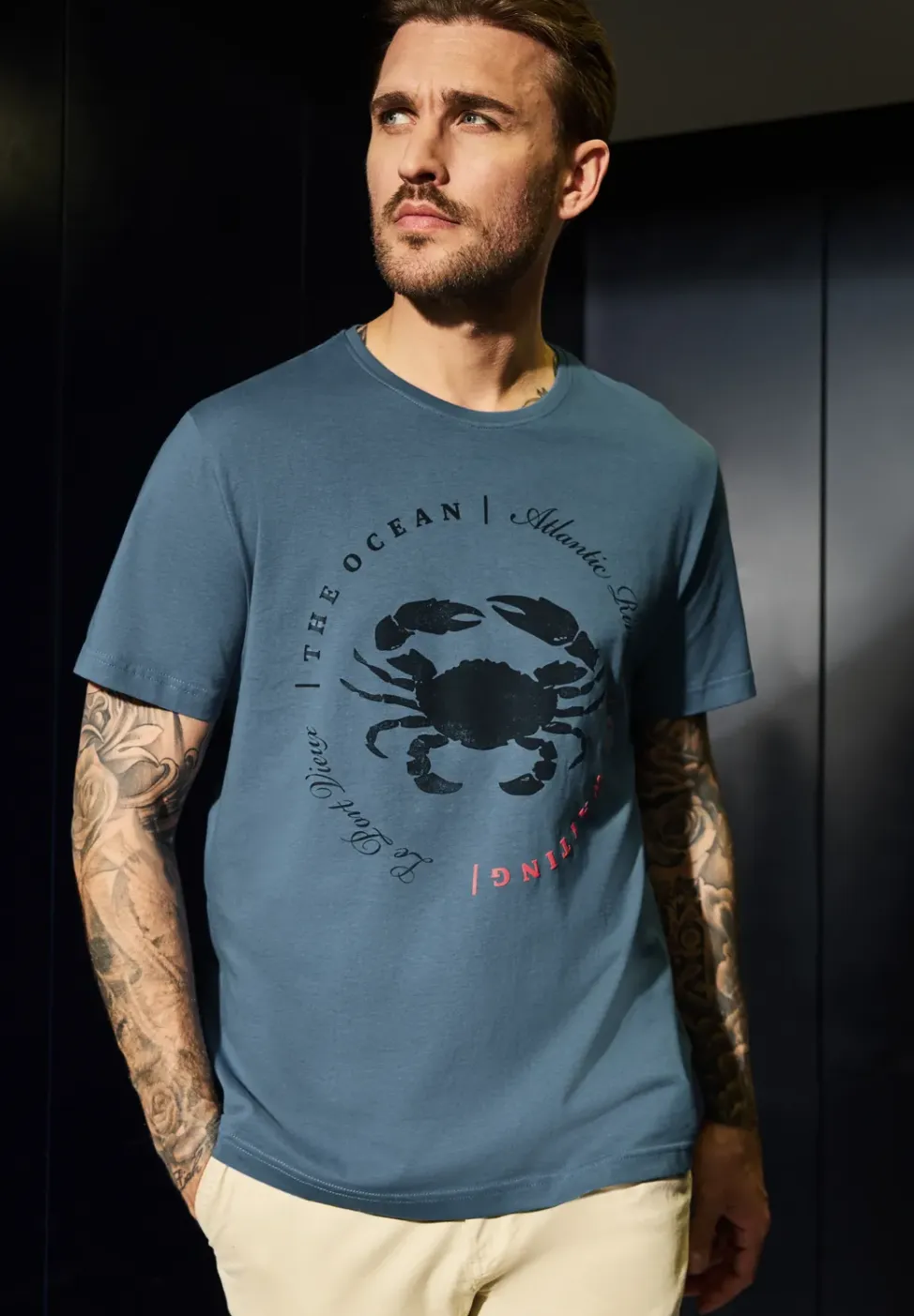 Shirt met krabbenprint