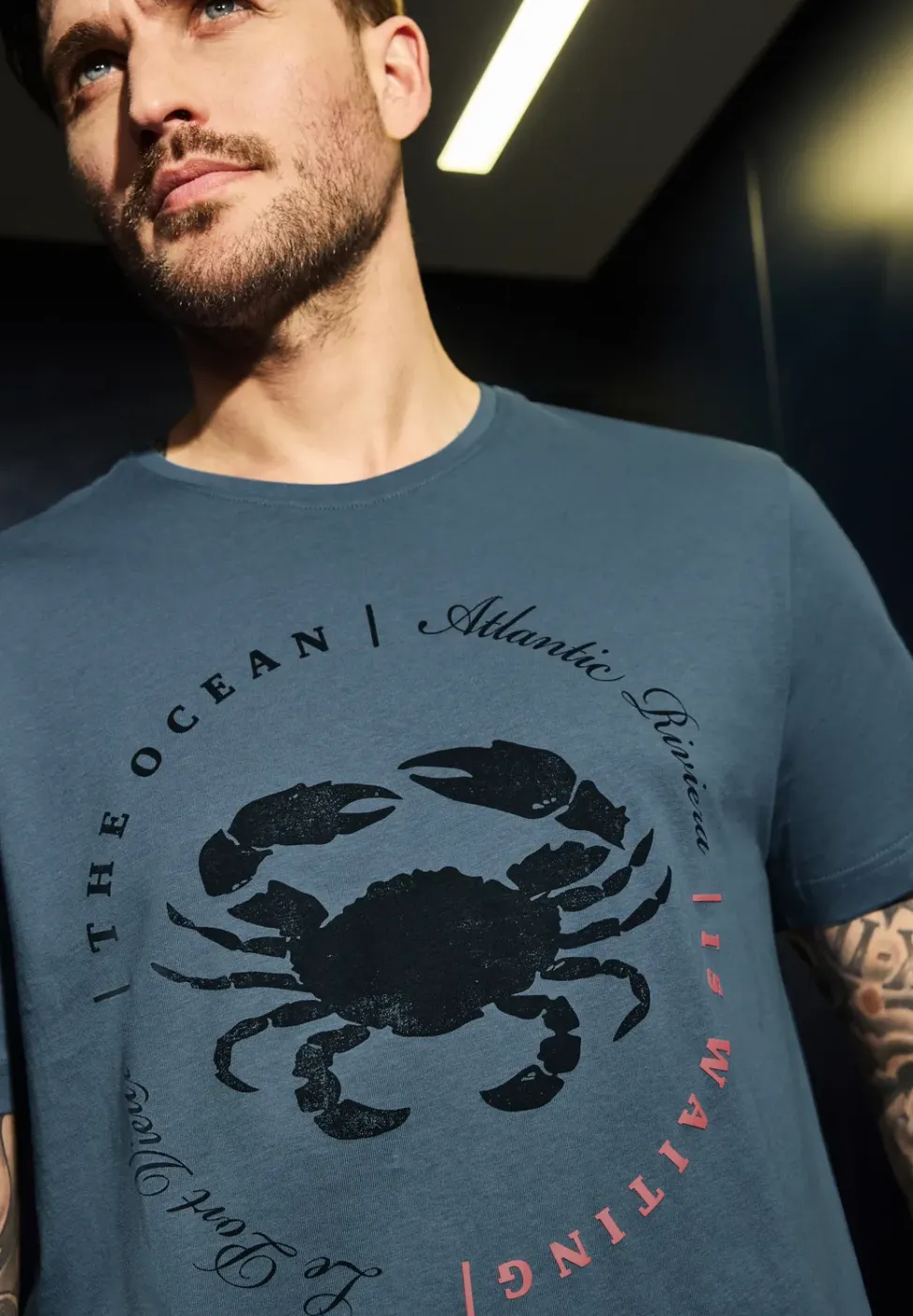 Shirt met krabbenprint