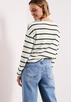 Shirt met lange mouwen in gebreide look