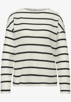 Shirt met lange mouwen in gebreide look