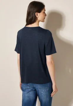 Shirt met linnen look