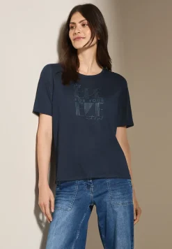 Shirt met linnen look