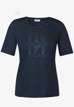 Shirt met linnen look