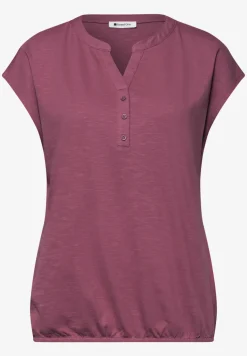 Shirt met losse schouders en gespleten hals